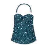 Bandeau with Twist-Front Maternity Tankini Top - Isabel Maternity by Ingrid & Isabel™ Polka Dot