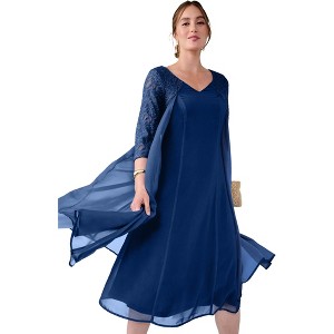 Jessica London A-Line Lace Overlay - 1 of 2