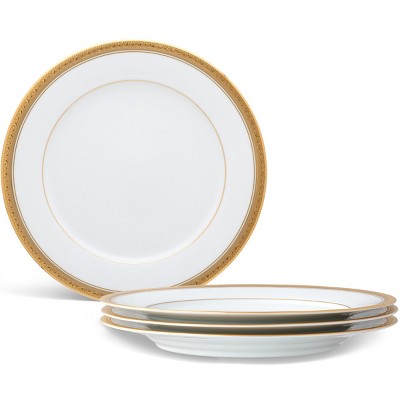 Noritake Crestwood Gold Set of 4 Dinner Plates