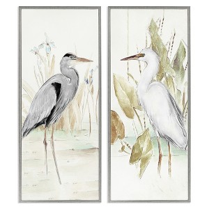 Stupell Industries Heron Egret Marsh Landscape Black Framed Giclee Art - 1 of 4