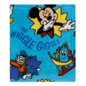 NoJo Disney Mickey Mouse Funhouse Crew Blue, Red and Yellow, Funny, and Donald Duck "Laugh It Up" Super Soft Toddler Blanket - 1 of 4