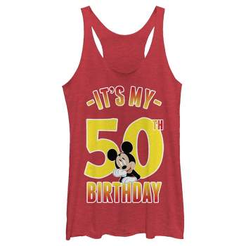 Women's Mickey & Friends It's My 50th Birthday Racerback Tank Top