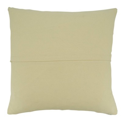 Modern Striped Beige and Blue Cotton Throw Pillow