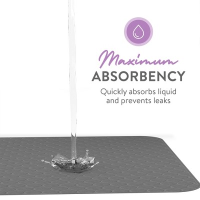Inspire Extra-Long Gray Reusable Waterproof Bed Pads