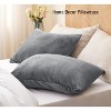 LISM 20x26 Inches Flannel Pillowcases with Zipper,Cozy Fuzzy Velvet Standard Pillow Shams Set of 2 - 2 of 4