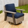 EAGLE PEAK Classic 360° Swivel Rocker Patio Chair with Thick Cushions, All-Weather Wicker Outdoor Lounge Glider - 2 of 4