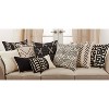 22"x22" Oversize Chevron Square Throw Pillow Cover Black - Saro Lifestyle: Cotton, Zipper Closure, Machine Washable - 3 of 4