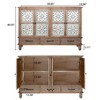 59.06" Chic Accent Cabinet with 4 Doors, 3 Drawers Farmhouse Sideboard Buffet with Adjustable Shelves, Modern Credenza Storage, Easy Assembly - 2 of 4