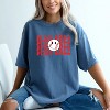 Simply Sage Market Women's Play Ball Stacked Smiley Face Short Sleeve Garment Dyed Tee - 2 of 2