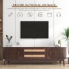 LIVAREEmlen Rattan TV Stand for TVs up to 75'',Entertainment Center with Solid Wood Legs, TV Cabinet for Living Room,Home Theatre - 3 of 4