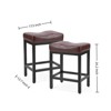 INFURNIC Counter And Bar Stools Saddle Bar Stool Kitchen Stools, Modern Minimalist Fixed Height Chair Without Backrest, Brown, 17.5"*12.7"*24.2" - 3 of 4