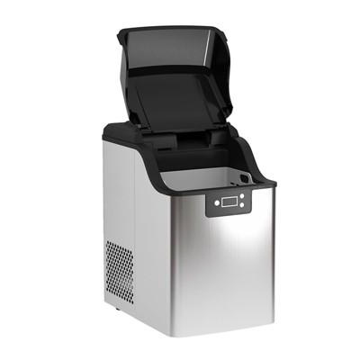Nugget Ice Maker ¨C Stainless Steel Countertop Ice Machine, 44 lbs/24H Capacity with 3 Qt Water Reservoir