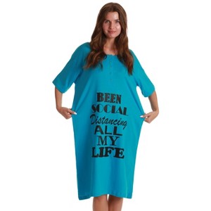 Just Love Short Sleeve Nightgown Sleep Dress for Women Sleepwear - 1 of 3