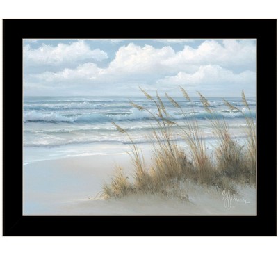 HomeRoots Sea Oats Black Framed Print Wall Art