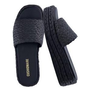 CUSHIONAIRE KUDOS Women’s Platform Sandals – Wedge Sandals for Women, Comfortable Slip-On Shoes, Dressy Summer Sandals with Cushioned Footbed - 1 of 4