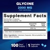 Glycine Supplement 2000mg Per Serving - 300 Vegetarian Capsules - 2 of 4
