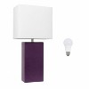 21" Monaco Avenue Modern Leather Table Lamp - Elegant Designs - 4 of 4