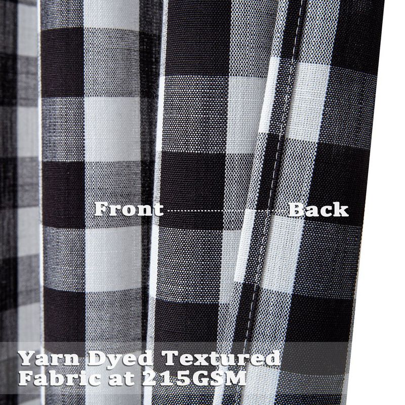 Buffalo Check Textured Grommet Window Curtains, 4 of 7