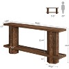 Tribesigns 71-Inch Long Console Table for Entryway, Wooden Sofa Table Behind Couch, for Living Room, Hallway, Foyer, Dark Brown - 2 of 4