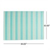 SKRAN Wavy Stripe Modern Indoor Outdoor Area Rug, Farmhouse Transitional Coastal,Bedroom,Kitchen,Backyard,Patio,Non Shedding 5'3"x7' - 3 of 4