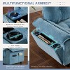 Modern Sectional Sofa L-Shape Sofa Upholstered Cloud Sofa with Charging Ports&Cup Holder&Side Storage Pockets&Movable Storage Ottoman -ModernLuxe - 3 of 4