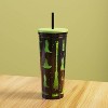 Zak Designs 23 fl oz Stainless Steel Wicked Kendall Straw Tumbler Black - 4 of 4