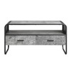 42" TV Stand with Metal Frame, Curved Edges, and 1 Open Compartment plus 2 Drawers for Living Room - 4 of 4