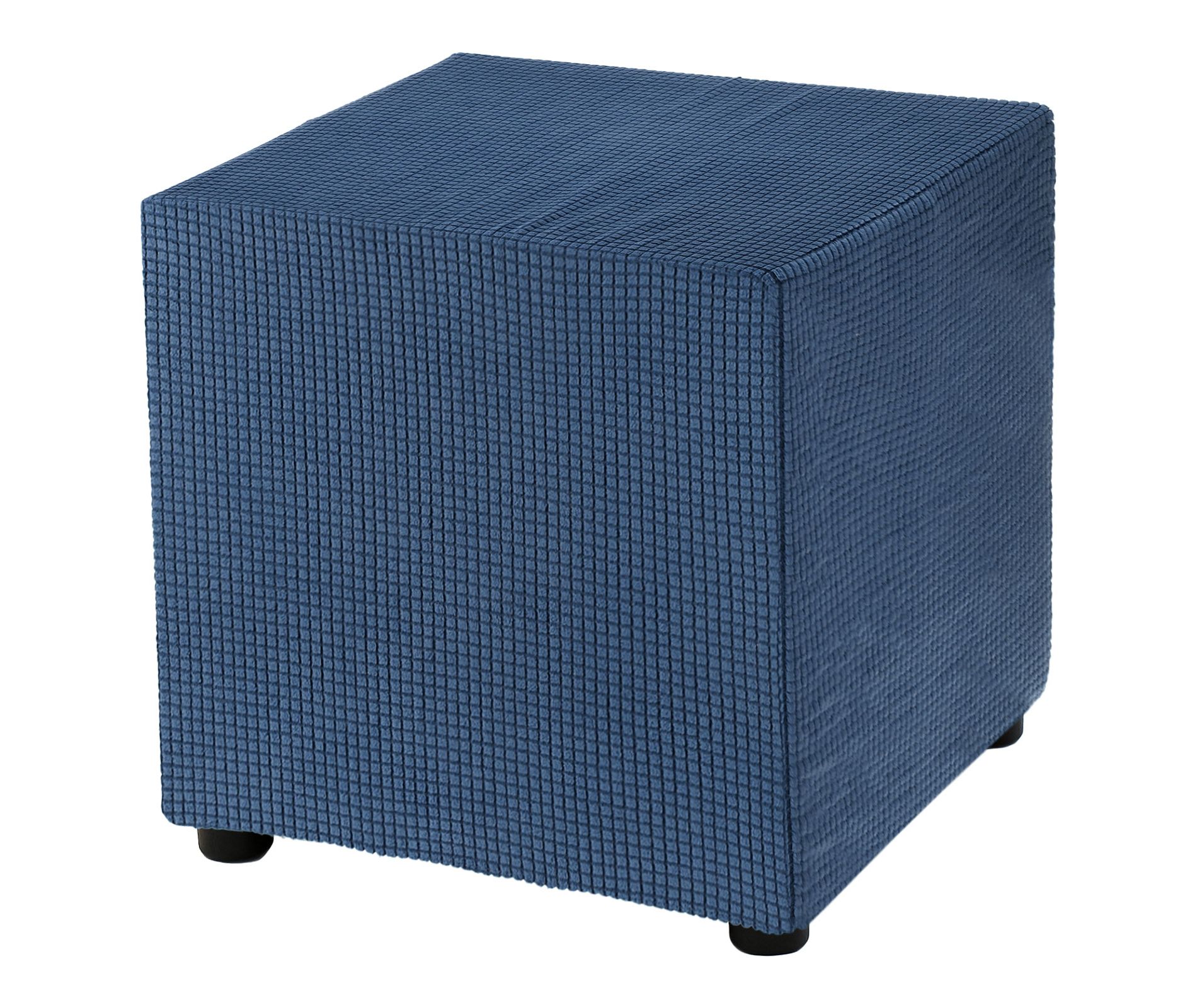 Unique Bargains Polyester Washable Stretch Thick Stool Protective Covers Navy Blue