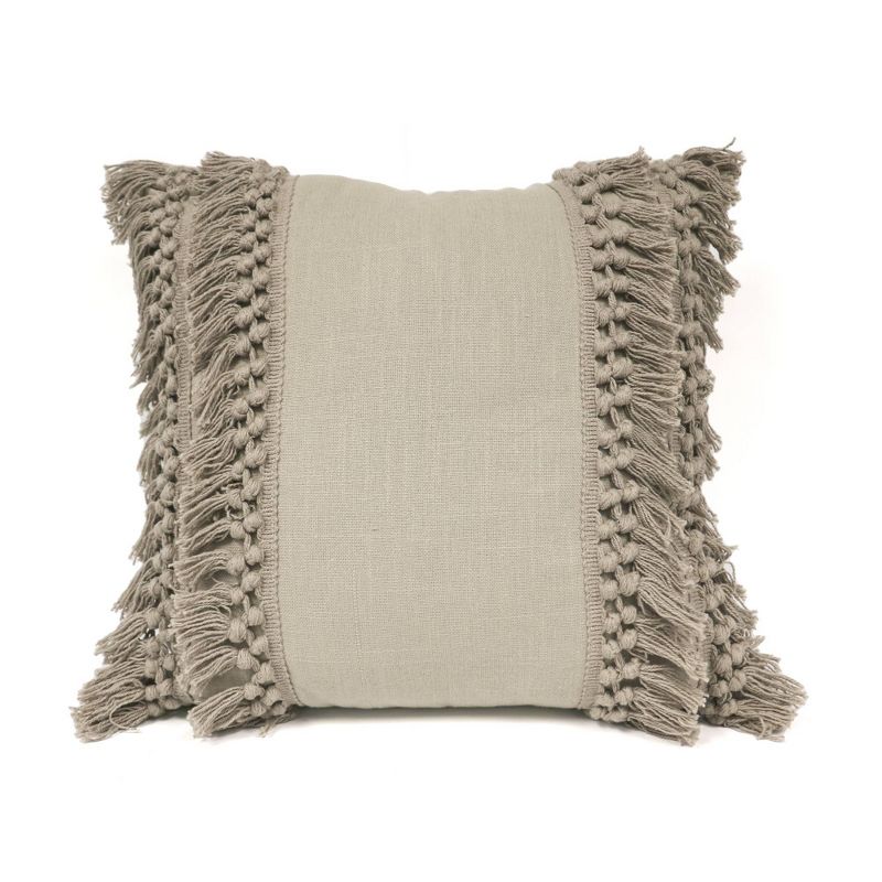 20"x20" Oversize Modern Tassel Square Throw Pillow - Lush Décor, 1 of 4