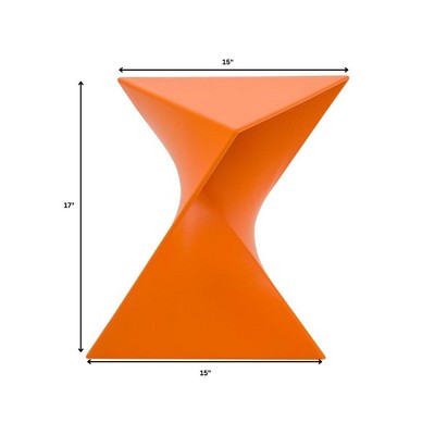 Randolph Vibrant Orange Triangular Versatile Side Table