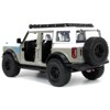 2021 Ford Bronco Gray and White w/Matt Black Hood w/Roof Rack "M2 Motoring" "Just Trucks" Series 1/24 Diecast Model Car by Jada - 4 of 4
