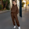 Dalix Butterfly Embroidery Sweatsuit Set Hoodie Jogger Soft Fleece Relaxed Fit Lounge Womens - 3 of 4