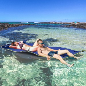 Whisen Large Tear-Resistant 3-Layer XPE Foam Floating Water Mat with Mesh Layer, Portable Roll-Up Lily Pad, Rope Buckles, 10’×5’ - 1 of 4