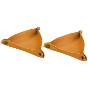 Unique Bargains Decorative Catchall Holder Leather Valet Tray for Travel Engagement 2 Pcs - 1 of 4
