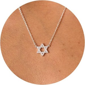 Gold Symbol Necklace for Women, 14K Gold Plated Infinity Star Evil Eye & Cross - 1 of 4