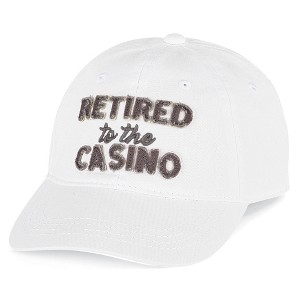 Collections Etc Retired to the Casino Adjustable Embroidered Hat NO SIZE - 1 of 3