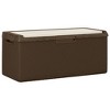 vidaXL Patio Storage Box with Seat Cushion Brown 92.5 gal PP - 2 of 4