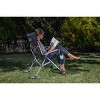 MLB Tampa Bay Rays Outdoor Rocking Camp Chair - Black - 3 of 4