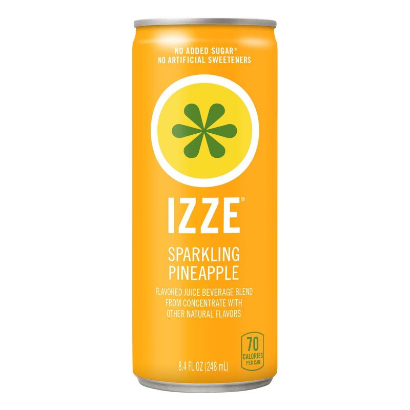 IZZE Pineapple Sparkling Juice - 6pk/8.4 fl oz Cans, 2 of 5