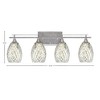 Toltec Lighting Uptowne 4 - Light Vanity in  Aged Silver with 5" Natural Fusion Shade - 2 of 2