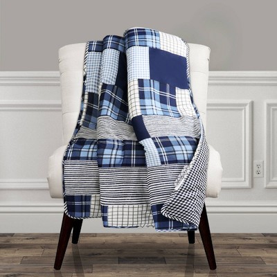 Lush Décor 50"x60" Greenville Throw Blanket Navy