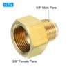 Unique Bargains Fit Air Gas Line Refrigeration Brass SAE 45 Degree Flare Plumbing Connectors - 3 of 4