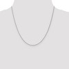 Black Bow Jewelry 1mm 14k White Gold Solid Wheat Chain Necklace - 2 of 4