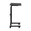 Syemin Desks Adjustable Overbed Bedside Table With Wheels Side Table Laptop Table Removable Snack Table for Small Spaces, Black, 23.62"*15.75"*27.56" - 4 of 4