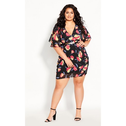 City Chic| Women's Plus Size Vixen Dress - Black - 12 Plus : Target