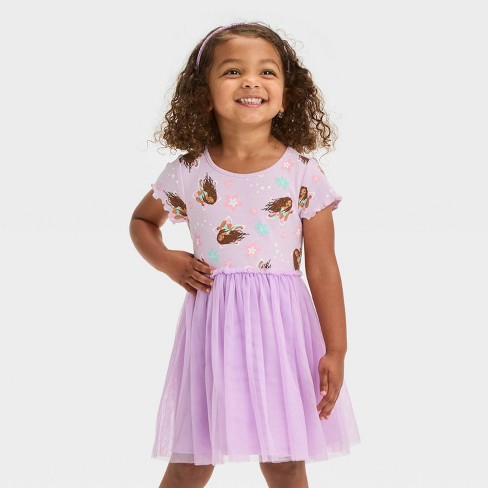 Toddler Girls Disney The Little Mermaid Ariel Soft Tulle Dress Purple 2t Target