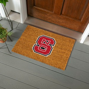 EvergreenNCAANorth Carolina State Wolfpack Logo Natural Coir 28 x 16 Inches Indoor Outdoor Doormat - 1 of 4