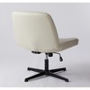 DOMETOUR Cross-Legged Chair Armless Swivel Home Office Chair No Wheels - 2 of 4