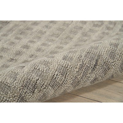 Charcoal Shadowbox 5' x 7' Hand-Woven Wool Area Rug