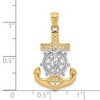 Black Bow Jewelry 14k Yellow Gold & White Rhodium Mariners Crucifix Pendant - 4 of 4